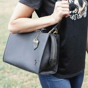 NWT Baseballism The Lauren Glove Leather Purse Handbag Crossbody Satchel Black